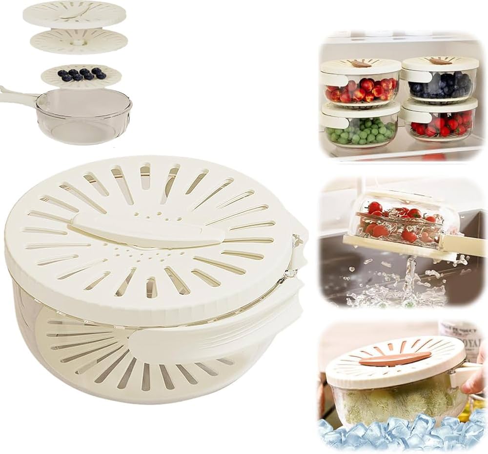 Plastic Bowl with Drainer Basket