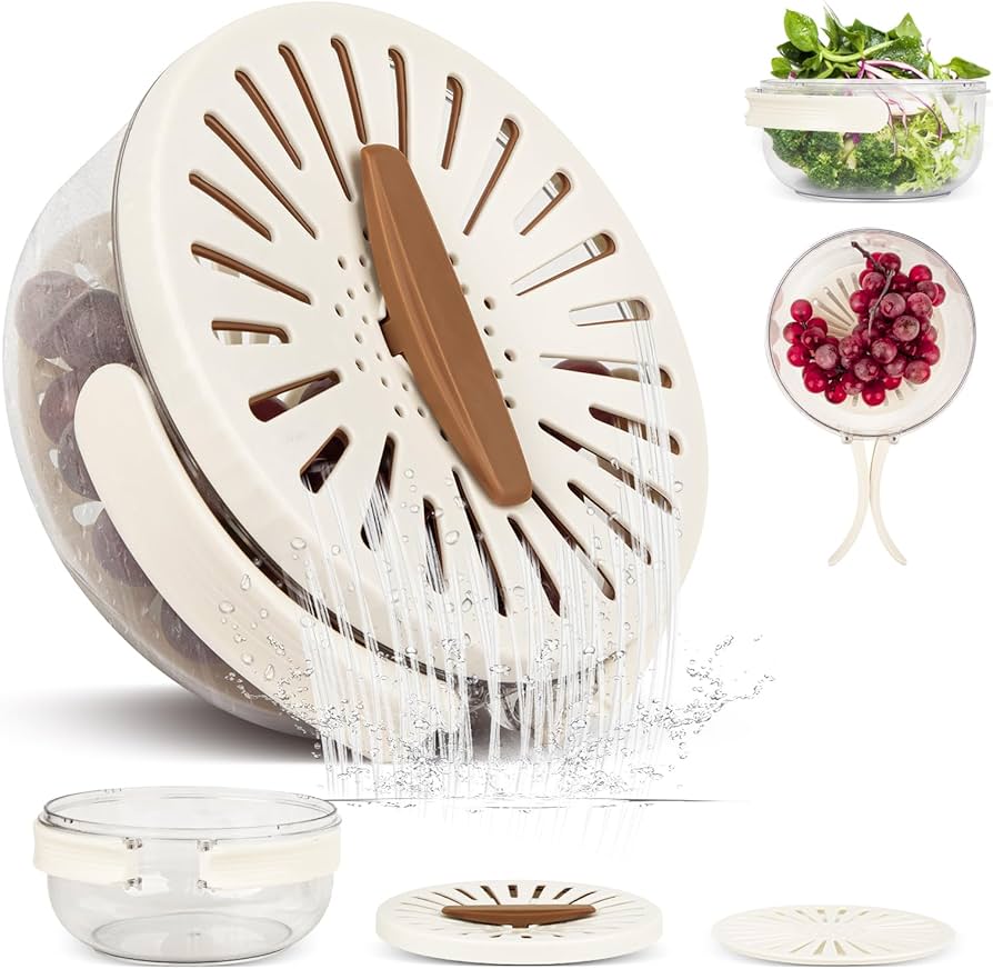 Plastic Bowl with Drainer Basket