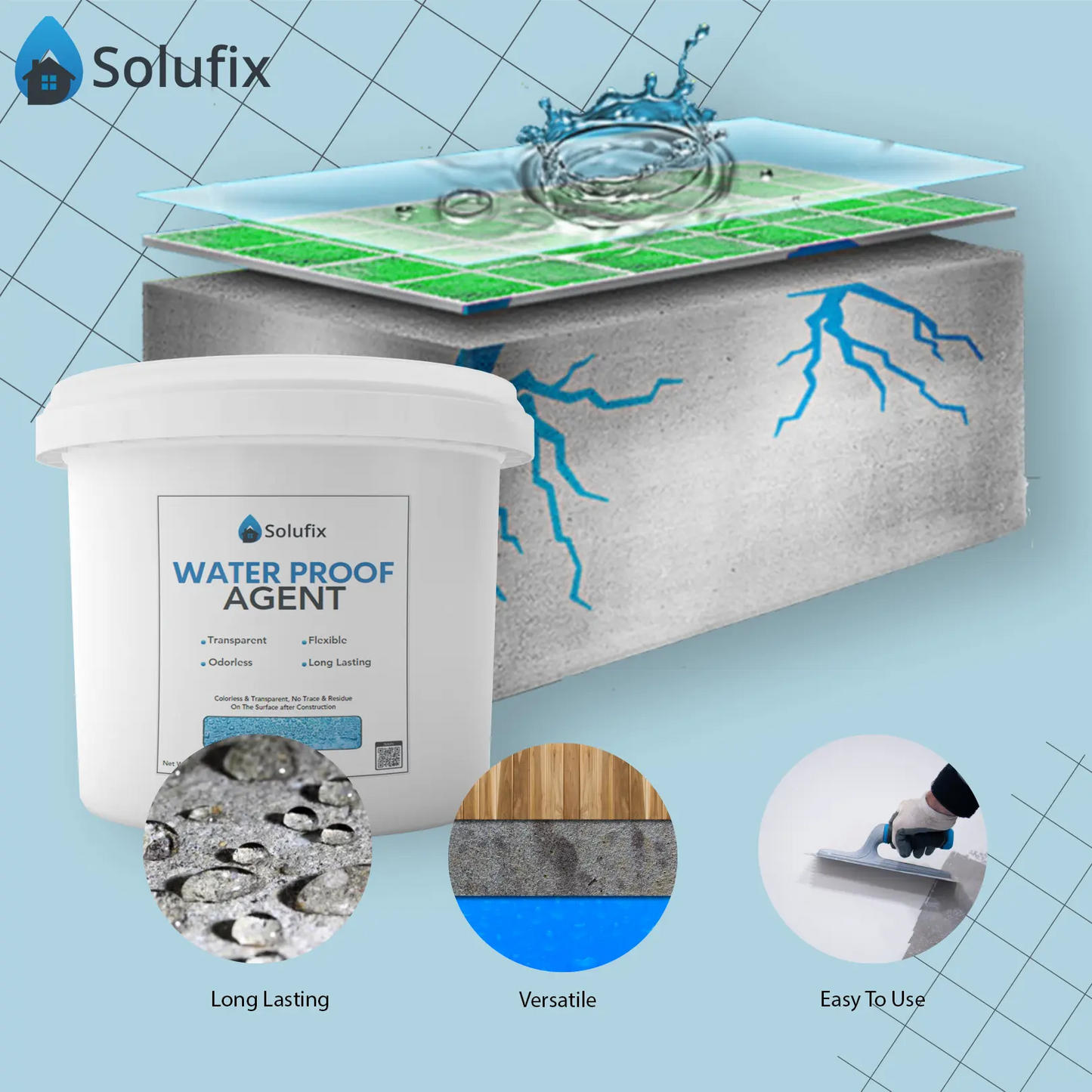 Invisible waterproof agent
